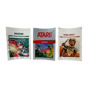 3 Atari Vintage Game Manuals Centipede, Berzerk, Warlords Program Instructions